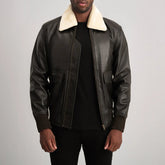 G-1 Aviator Brown & Beige Leather Bomber Jacket